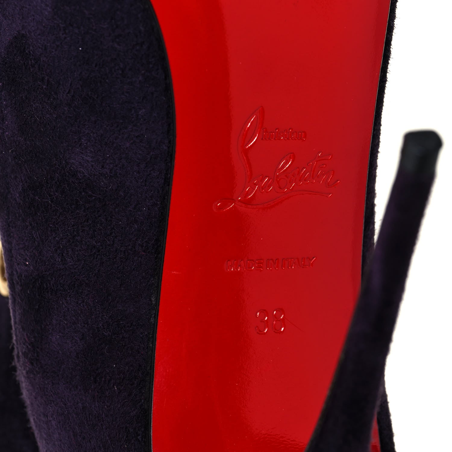 Christian Louboutin Suede Eyelet Apollo Boots 38 Purple 6 of 6