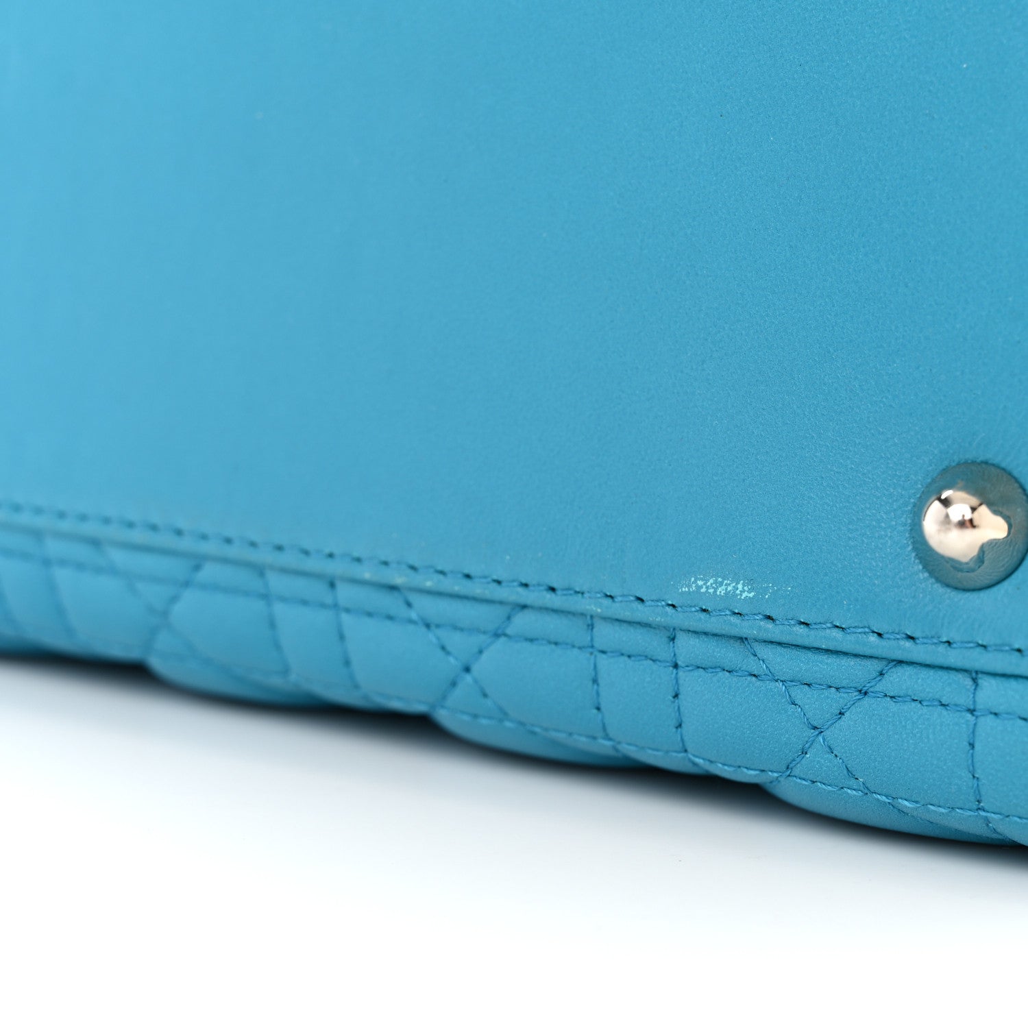 Christian Dior Lambskin Cannage Large Lady Dior Turquoise 19 of 21