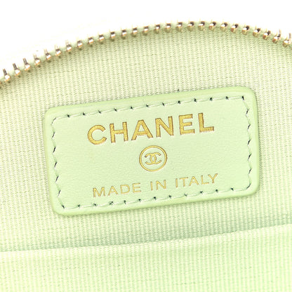 Chanel Caviar Quilted Round Handle With Care Vanity With Chain Light Green 5 of 9