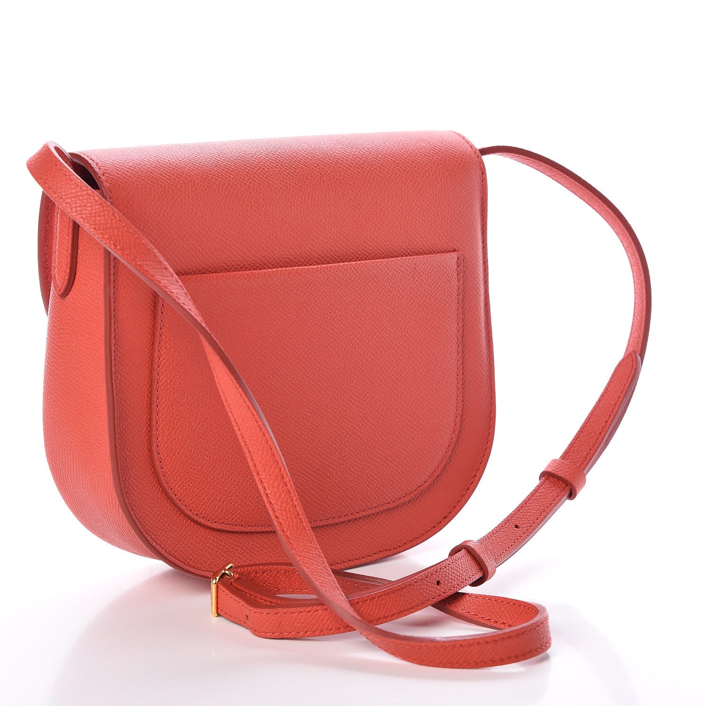 Grained Calfskin Small Trotteur Poppy