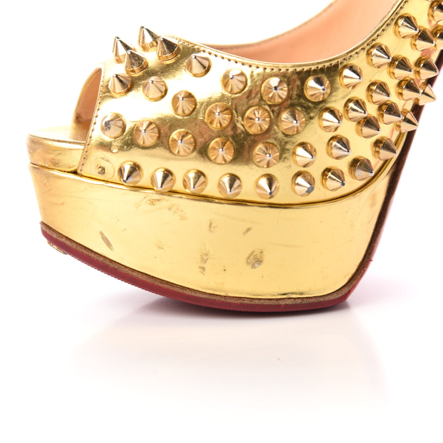 Specchio Lady Peep Spikes 150 Pumps 37 Gold