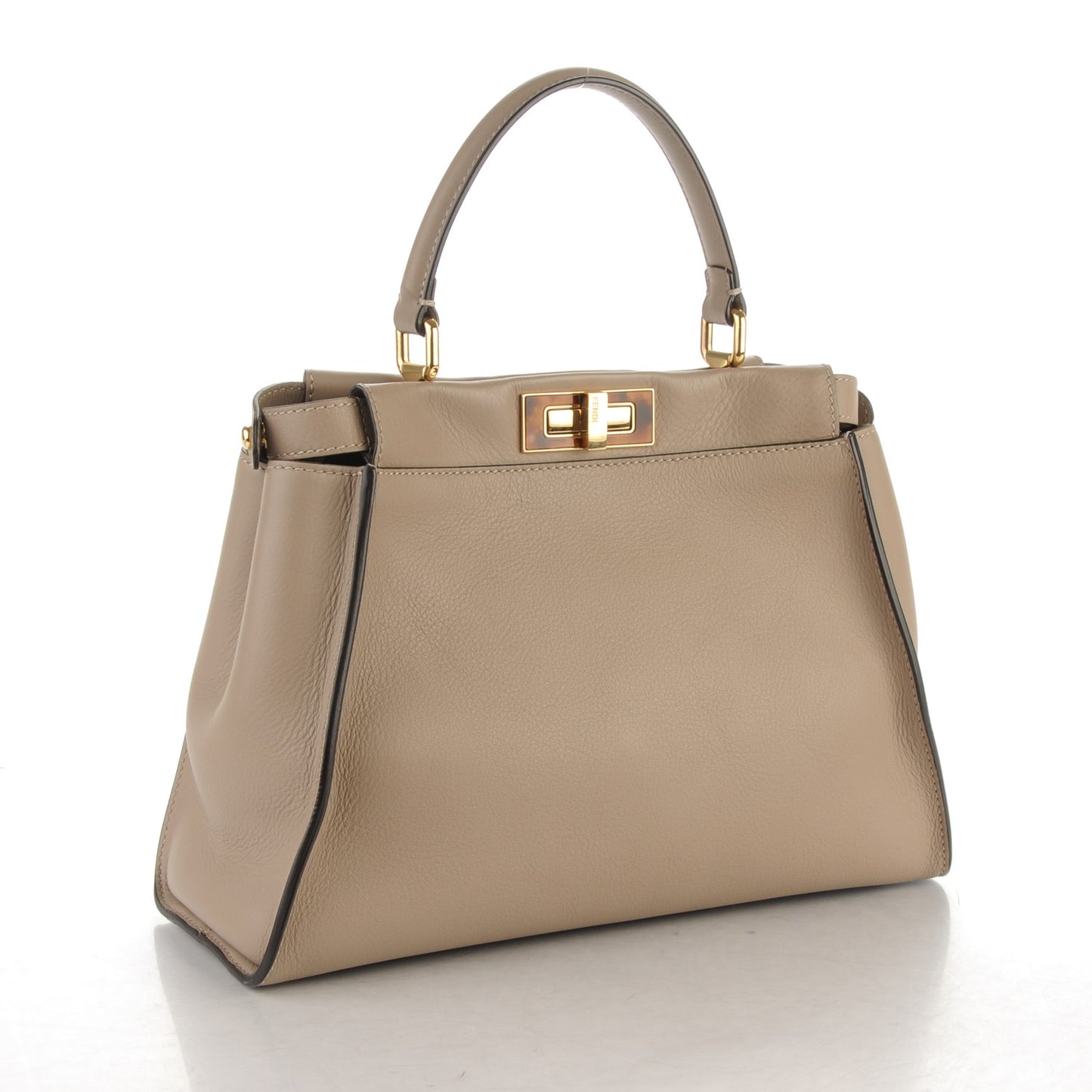 Vitello Seta Plexiglass Tortoise Medium Peekaboo Iconic Satchel Tortora