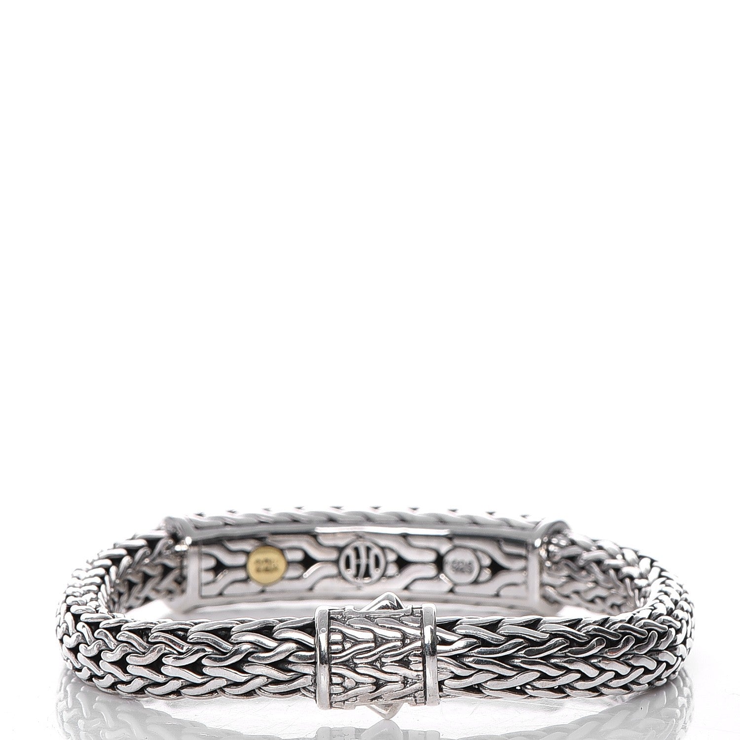 John Hardy Sterling Silver 22K Yellow Gold Chain Bracelet 4 of 7