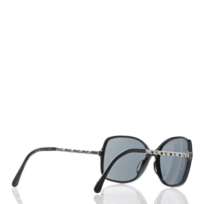 Chanel Lambskin Square Chain Sunglasses 5210-Q Black 4 of 8