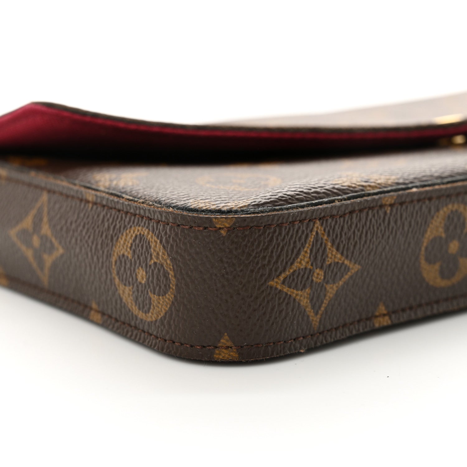 Louis Vuitton Monogram Pochette Felicie Chain Wallet Fuchsia 10 of 17