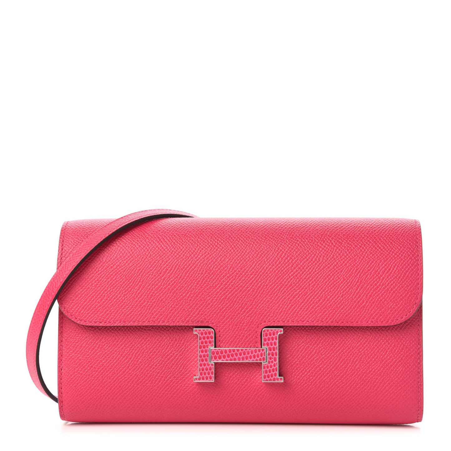 Epsom Lizard Constance Wallet To Go Rose Mexico