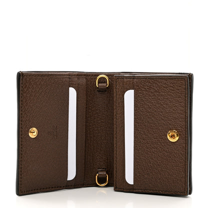 Gucci GG Supreme Monogram Web Ophidia Chain Card Case Wallet Beige New Acero 5 of 6