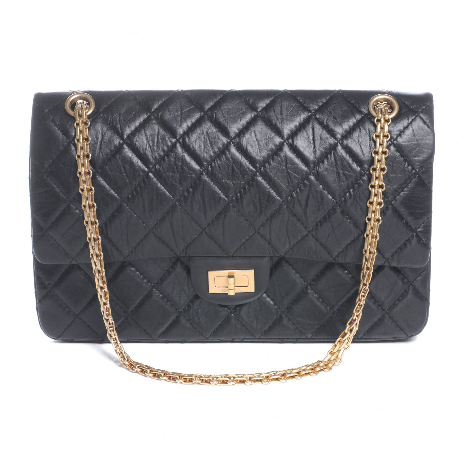 Chanel Aged Calfskin Quilted 2.55 Reissue 226 Flap Black 1 of 8