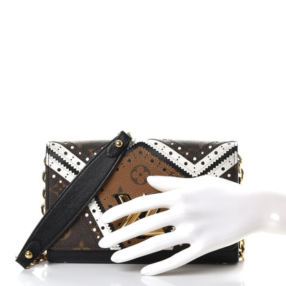 Louis Vuitton Veau Satin Monogram Twist Chain Wallet 3 of 8