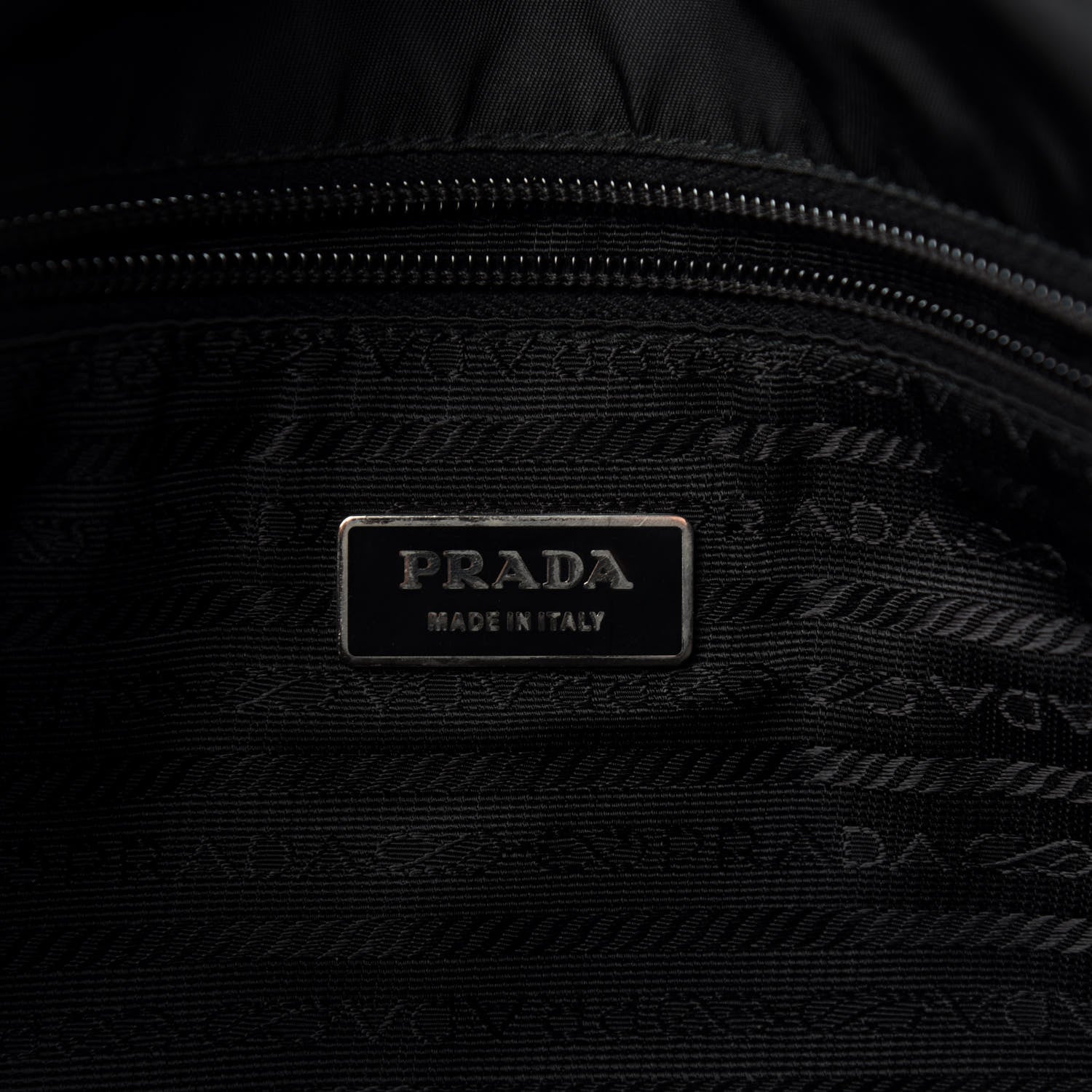 Prada Tessuto Nylon Saffiano Messenger Bag Black 8 of 9
