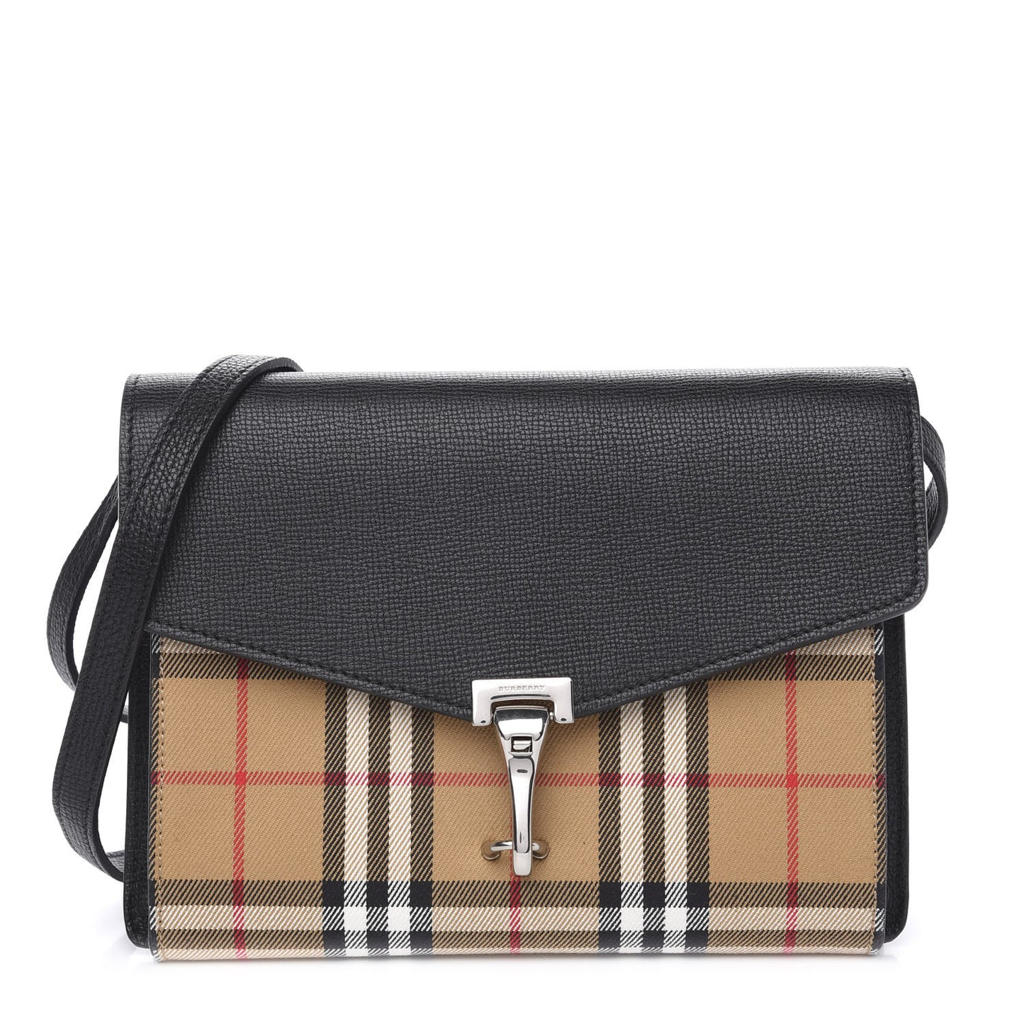 Derby Calfskin Vintage Check Small Macken Crossbody Bag Black