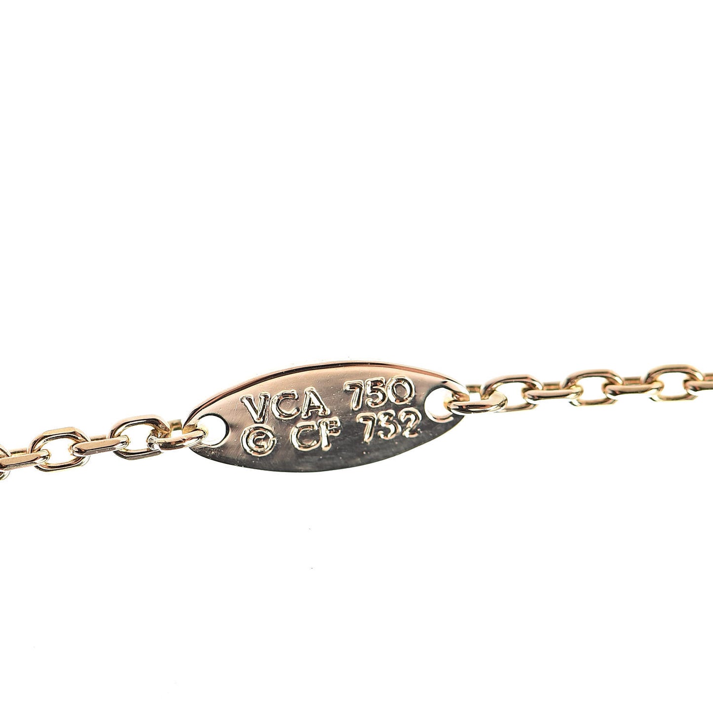 18K Yellow Gold Black Onyx Vintage Alhambra Pendant Necklace