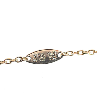 Van Cleef & Arpels 18K Yellow Gold Black Onyx Vintage Alhambra Pendant Necklace 5 of 5