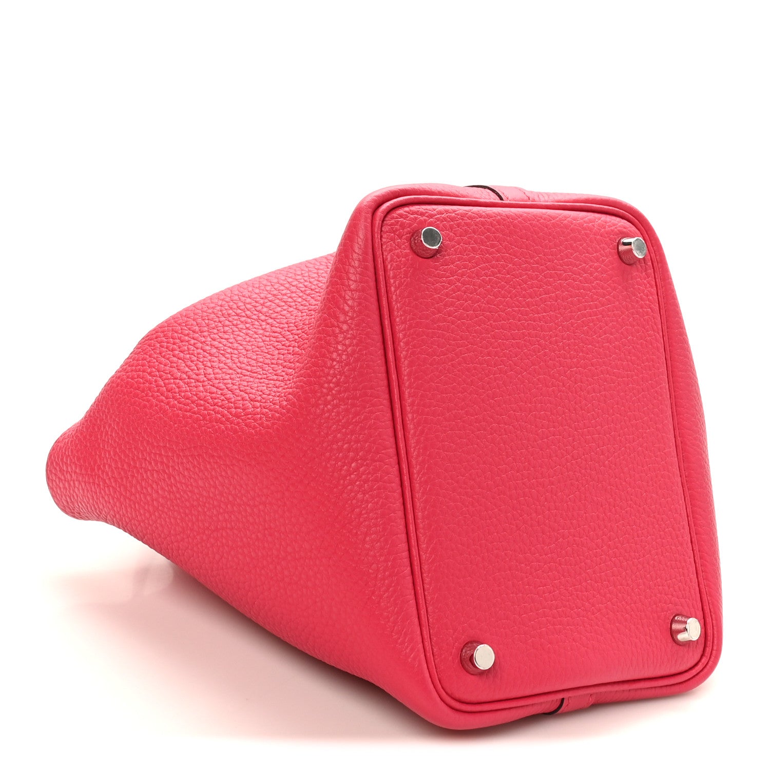Hermes Taurillon Clemence Swift Eclat Picotin Lock 18 PM Framboise Rouge Sellier 4 of 13