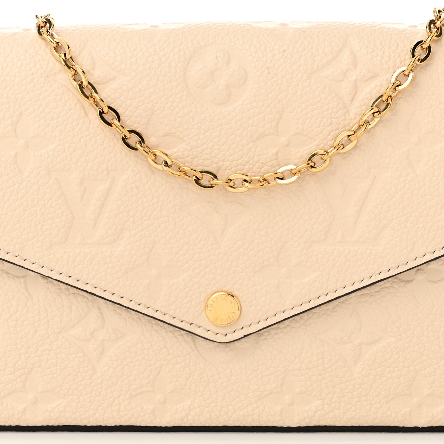 Empreinte Pochette Felicie Chain Wallet Cream