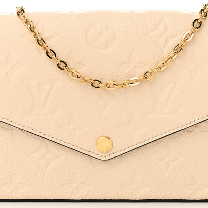 Louis Vuitton Empreinte Pochette Felicie Chain Wallet Cream 8 of 11
