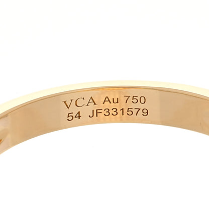 Van Cleef & Arpels 18K Yellow Gold Guilloche Vintage Alhambra Ring 54 7 4 of 4