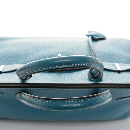 Hermes Taurillon Clemence Birkin 30 Blue Jean 11 of 28