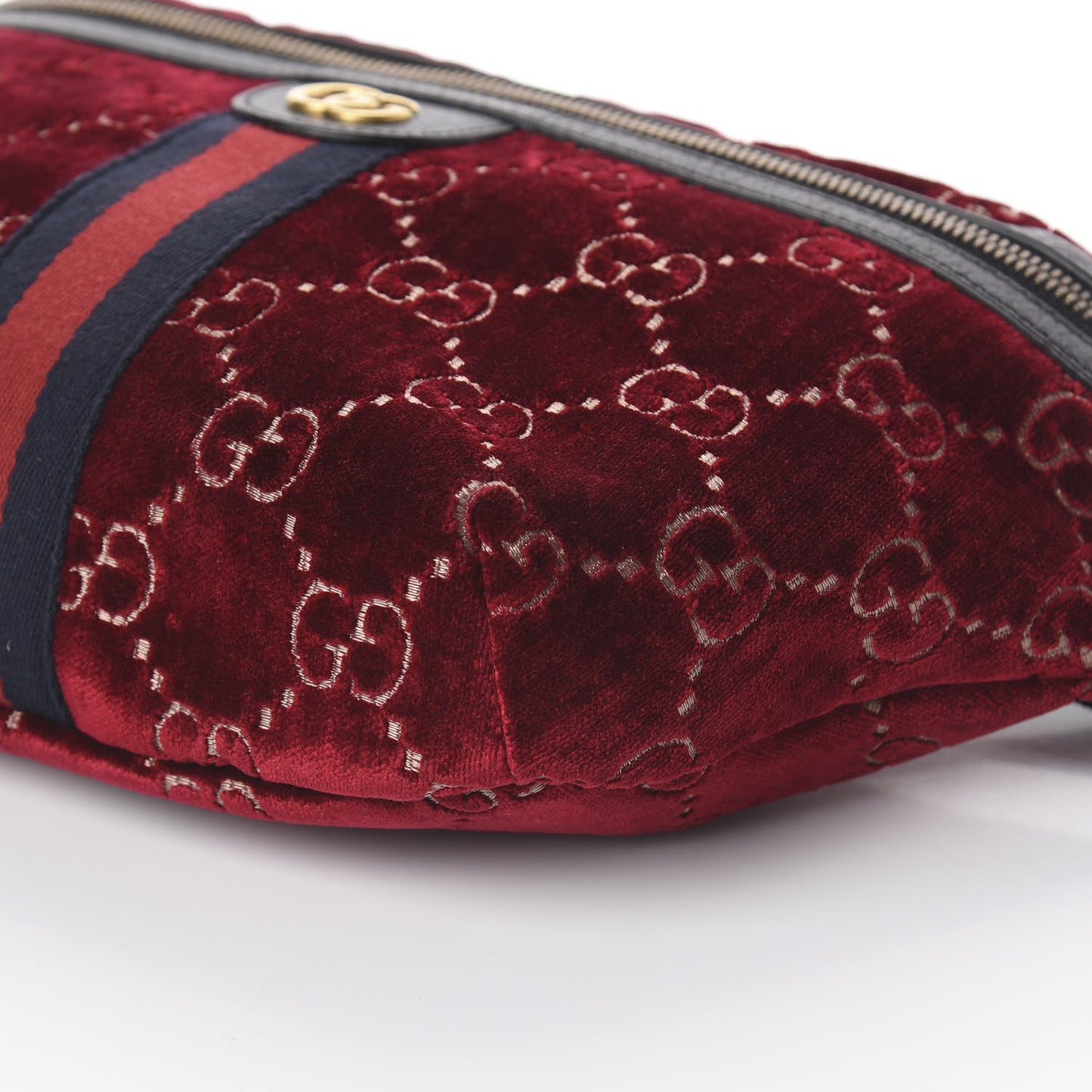 GG Monogram Velvet Belt Bag Red Cipria