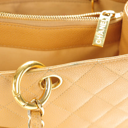 Chanel Caviar Quilted Grand Shopping Tote GST Beige 9 of 11