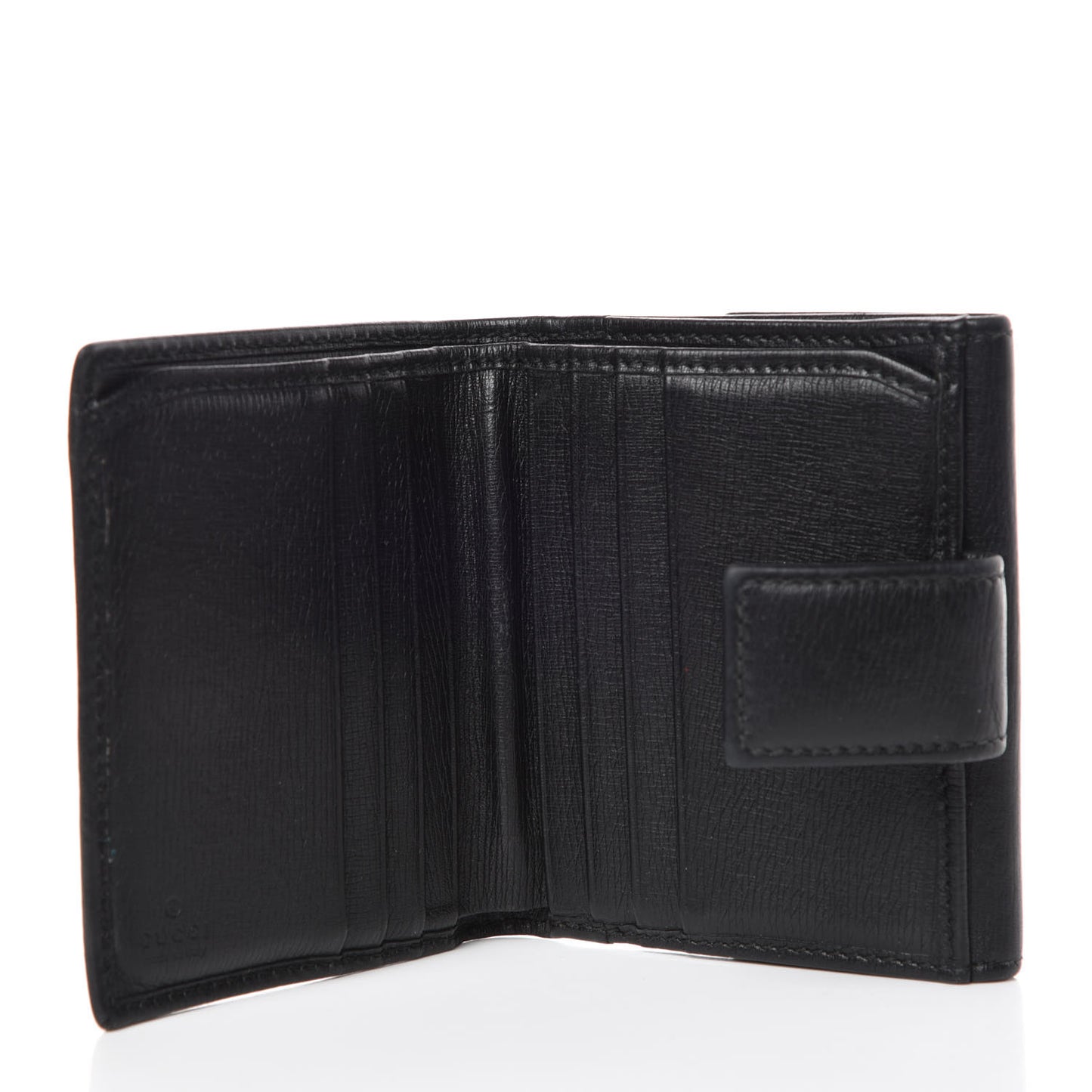 Calfskin Interlocking G French Wallet Black