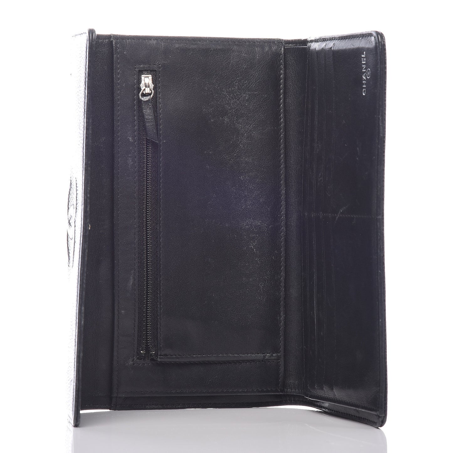 Caviar Timeless CC Large Flap Wallet Black