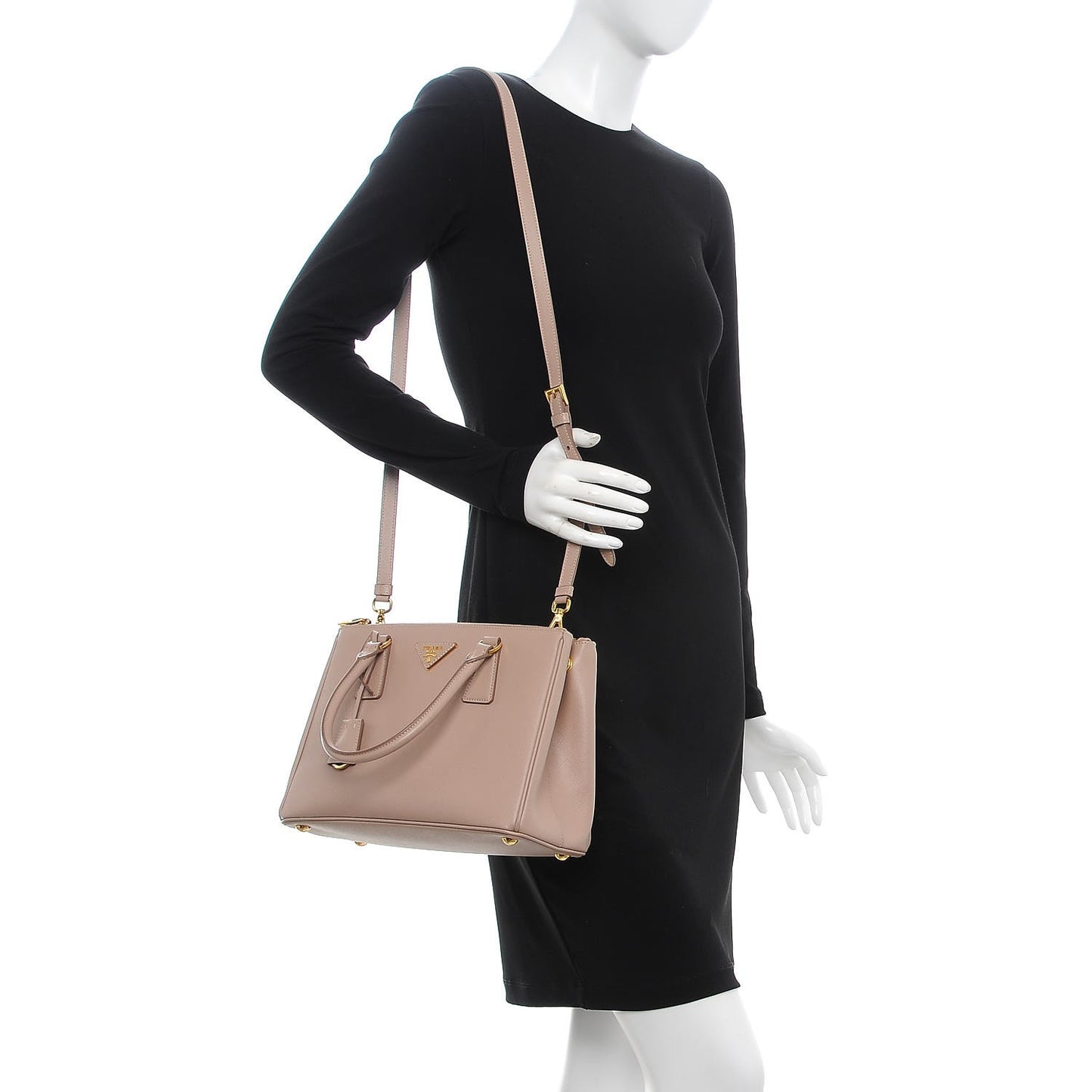 Saffiano Small Galleria Double Zip Tote Cammeo