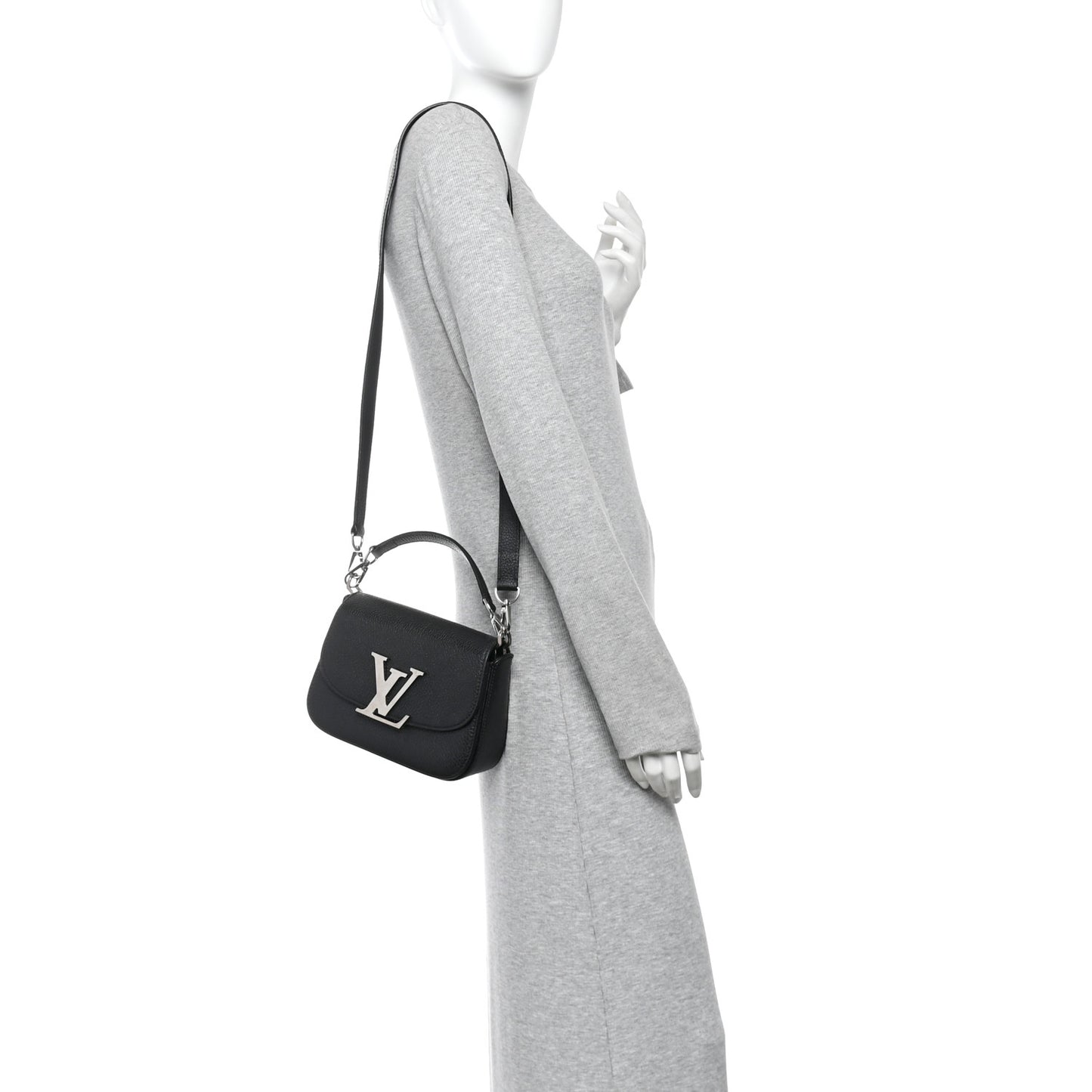 Grained Calfskin Vivienne LV Black