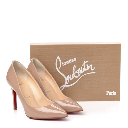 Christian Louboutin Patent Pigalle 100 Pumps 35.5 Nude 9 of 9