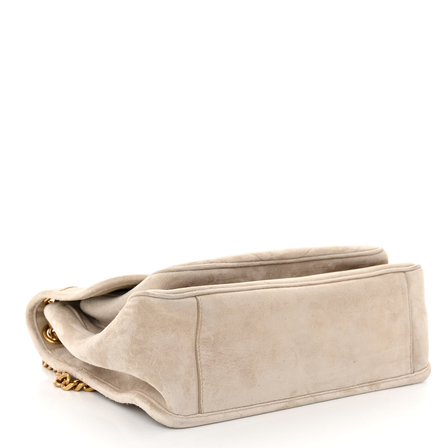 Saint Laurent Suede Monogram Medium Niki Chain Satchel Light Beige 4 of 9