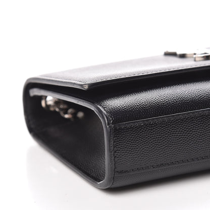 Saint Laurent Grain De Poudre Small Monogram Kate Satchel Black 8 of 10
