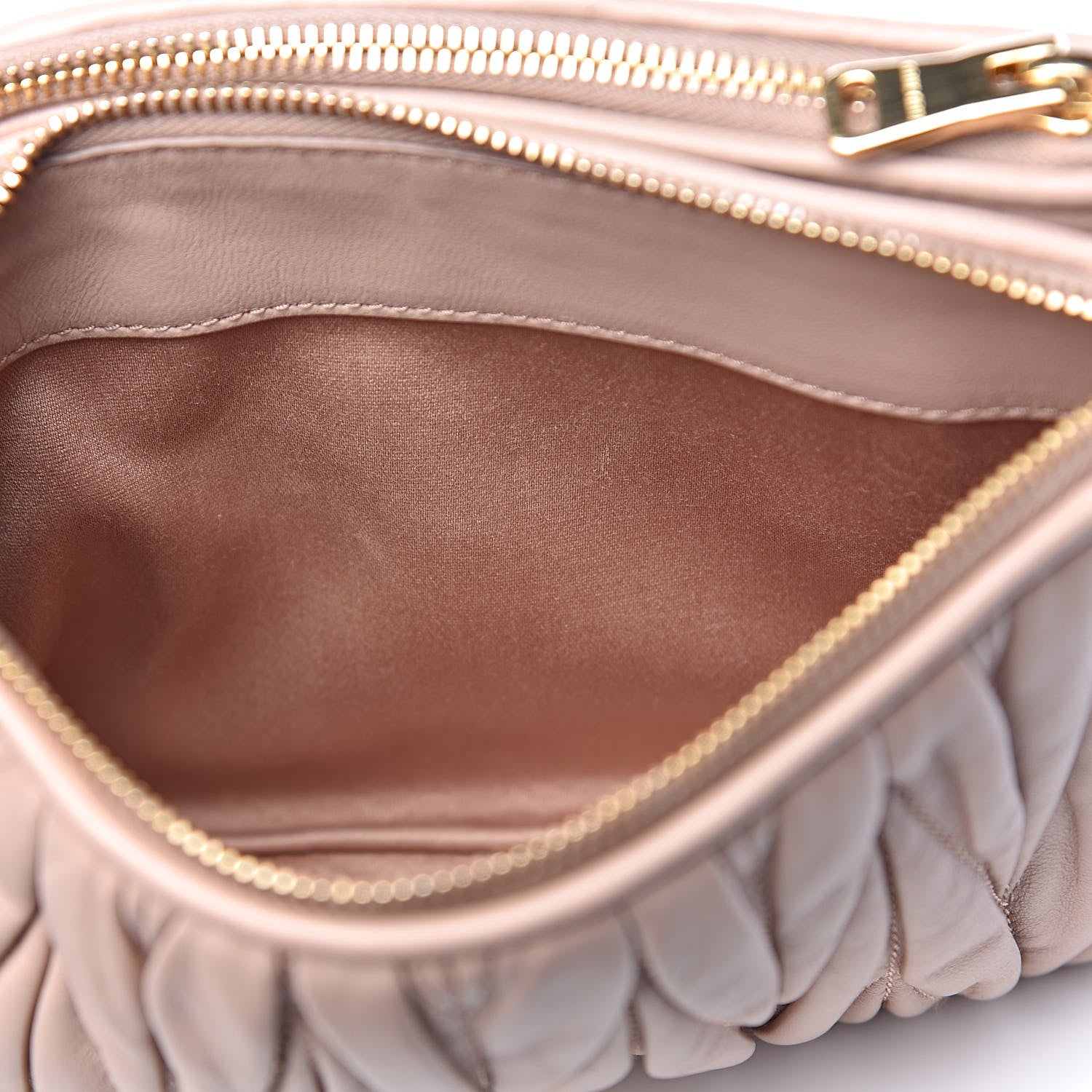 Miu Miu Nappa Matelasse Double Zip Crossbody Cammeo 7 of 13