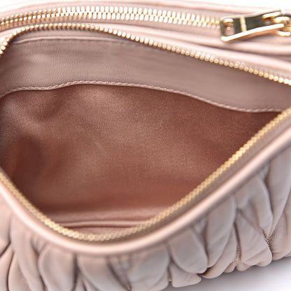 Miu Miu Nappa Matelasse Double Zip Crossbody Cammeo 7 of 13