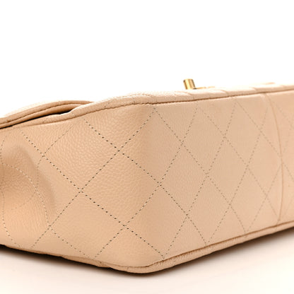 Chanel Caviar Quilted Jumbo Single Flap Beige Clair 9 of 15