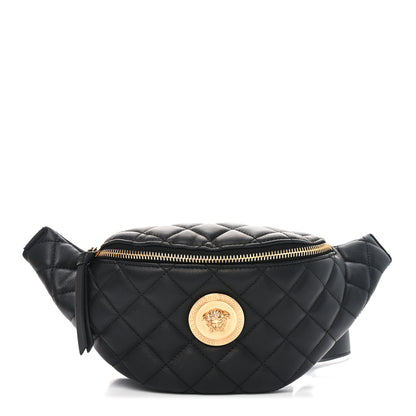 Versace Nappa Quilted Medusa Belt Bag Black 1 of 9