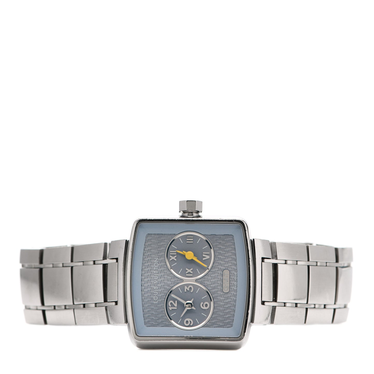 Stainless Steel 35mm Speedy Duo Jet GMT Quartz Watch Blue