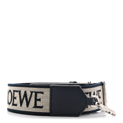 Loewe Calfskin Jacquard Anagram Strap Navy Black 1 of 4