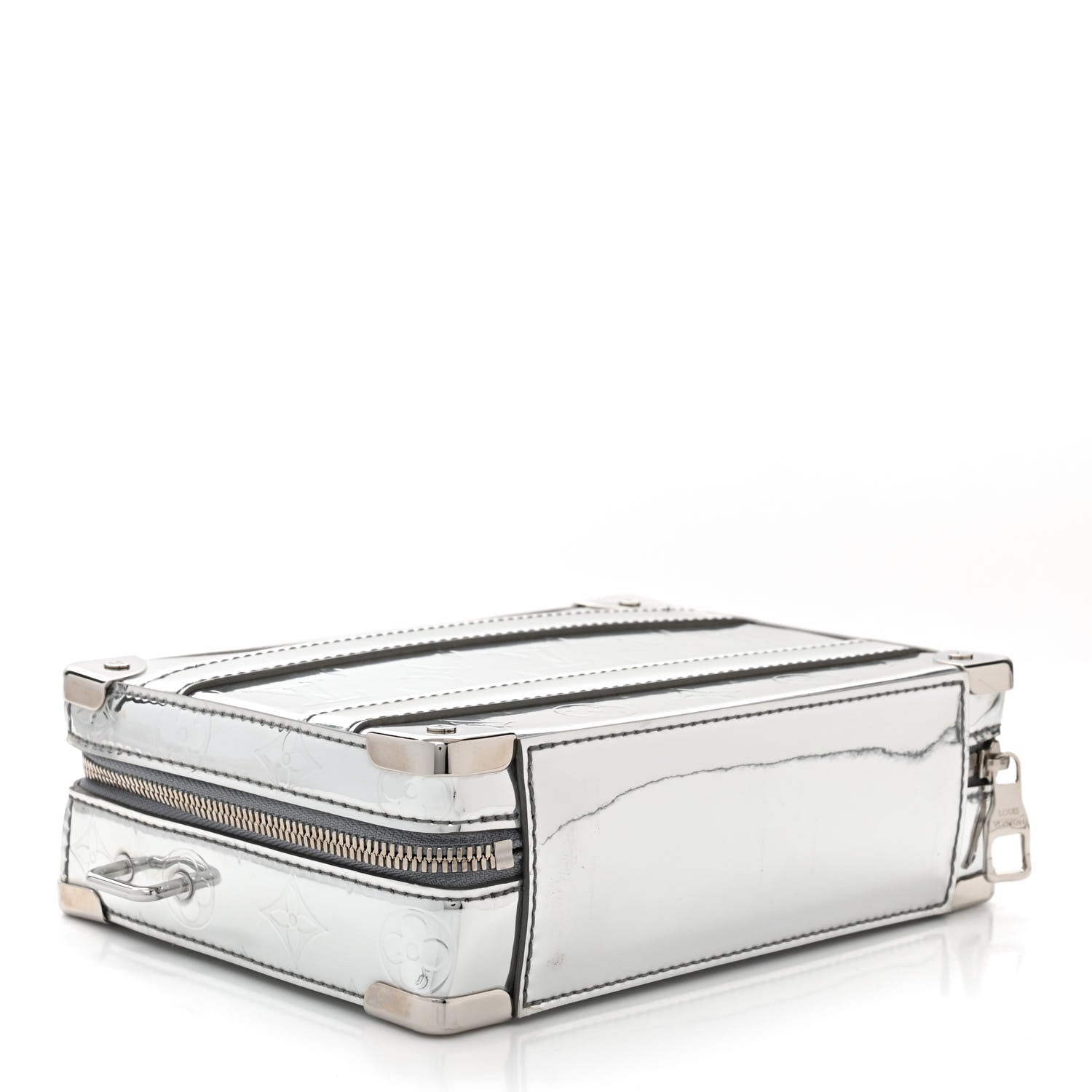 Louis Vuitton Monogram Mirror Handle Trunk Silver 4 of 10