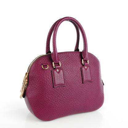 Burberry Heritage Grain Small Orchard Bowling Bag Damson Magenta 3 of 8