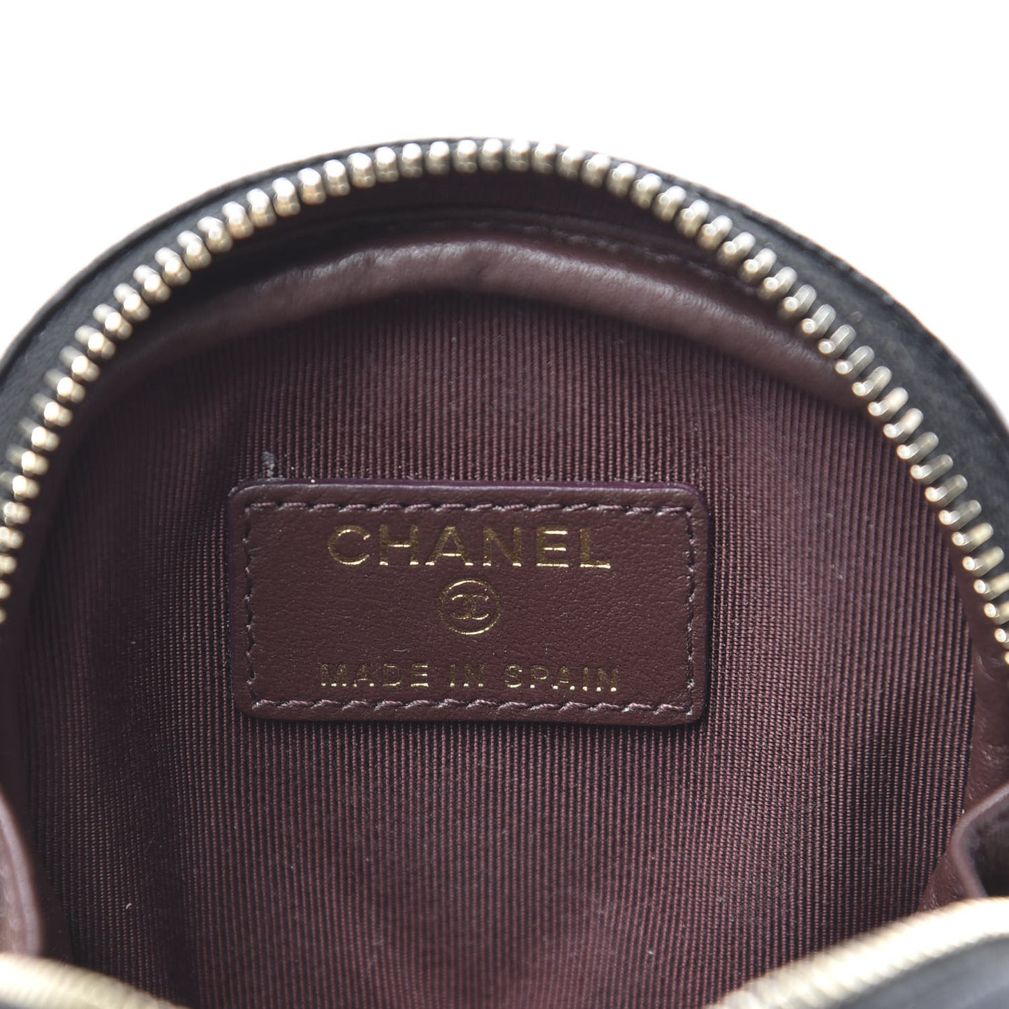 Caviar Quilted Zip Around Classic Coin Purse Black