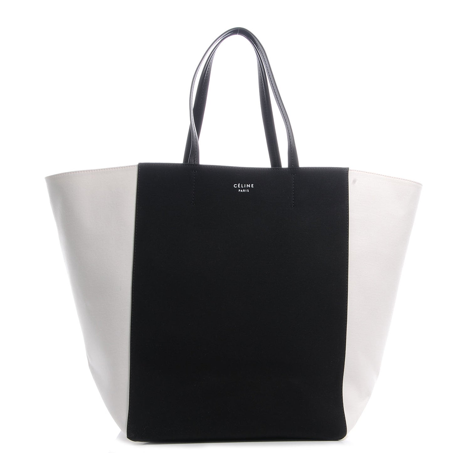 Canvas Large Phantom Luggage Cabas Black White