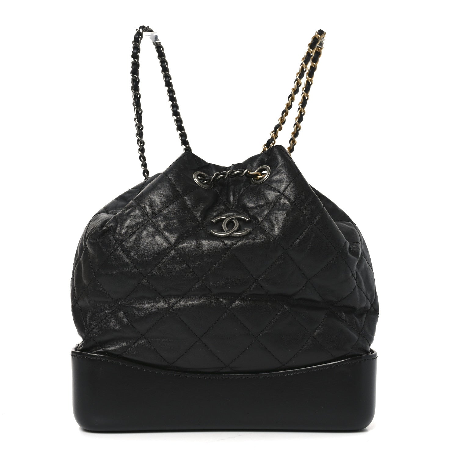 Chanel Aged Calfskin Quilted Small Gabrielle Backpack Black 1 of 10