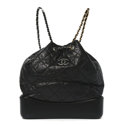 Chanel Aged Calfskin Quilted Small Gabrielle Backpack Black 1 of 10