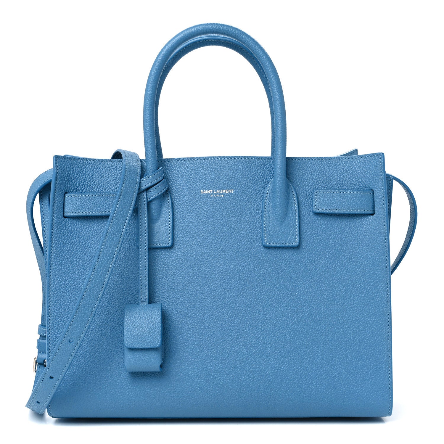 Saint Laurent Grained Calfskin Baby Sac De Jour Blue Clair 1 of 11