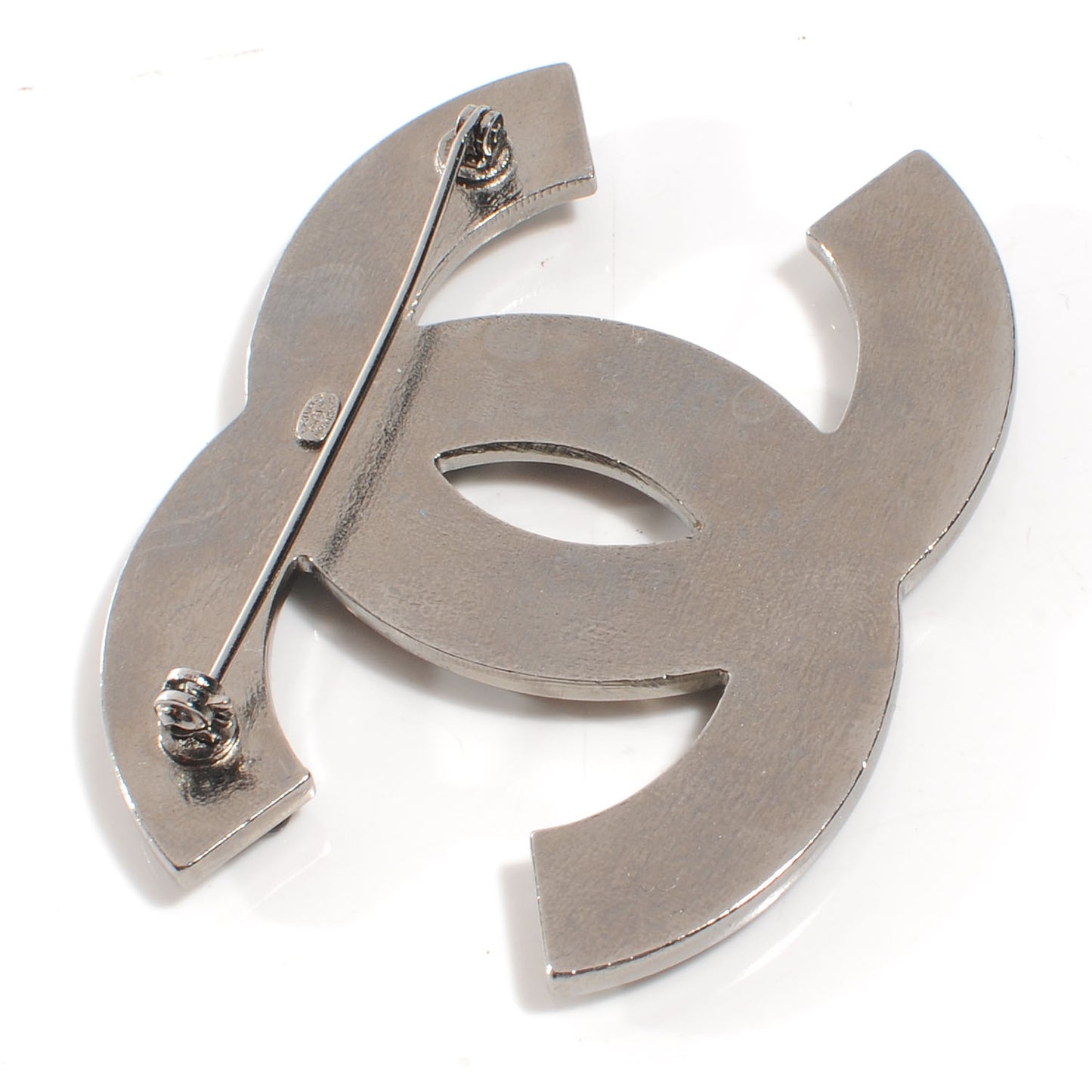 Chain CC Brooch Silver