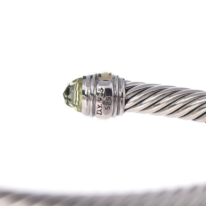 David Yurman Sterling Silver 14K Yellow Gold Prasiolite 5mm Cable Classics Bracelet 4 of 4
