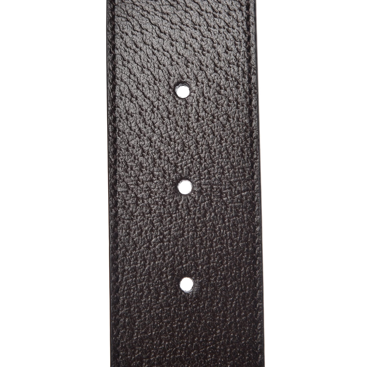 Textured Dollar Calfskin Double G 40mm Belt 95 38 Dark Cocoa