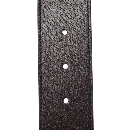 Gucci Textured Dollar Calfskin Double G 40mm Belt 95 38 Dark Cocoa 4 of 7