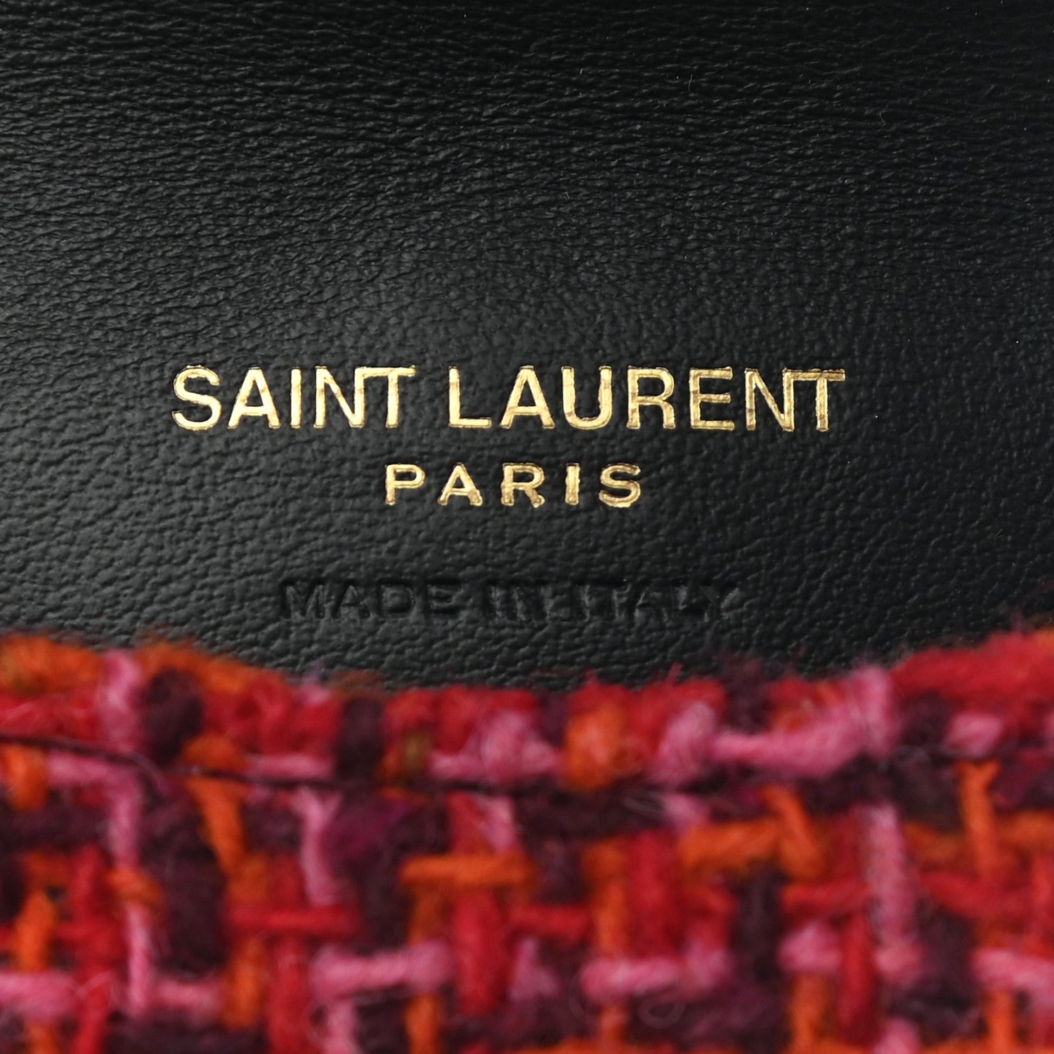 Saint Laurent Tweed Woven Quadrillage Monogram Airpods Pro Case Rose Red 3 of 5