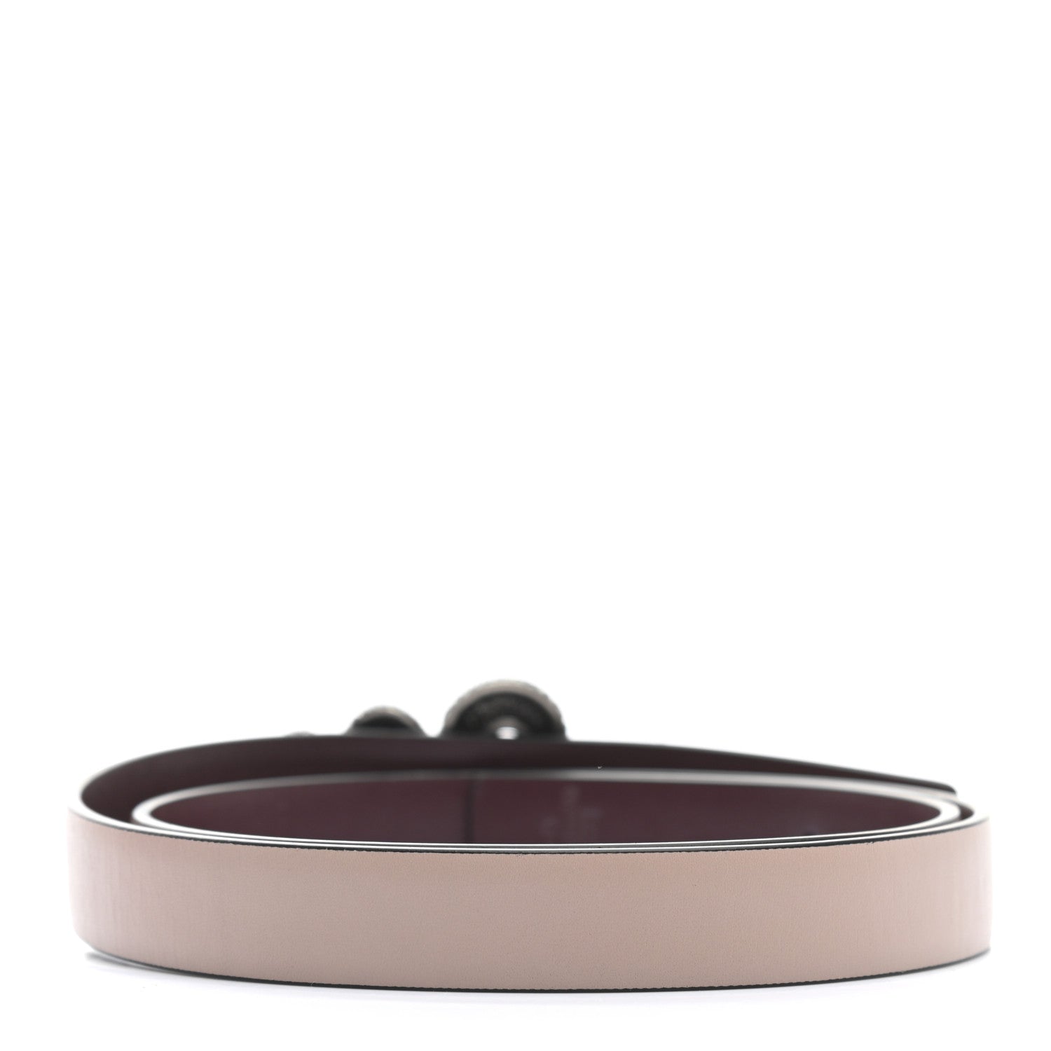 Valentino Garavani Calfskin Crystal Embellished Snake 20mm Reversible Belt 70 Burgundy 2 of 5
